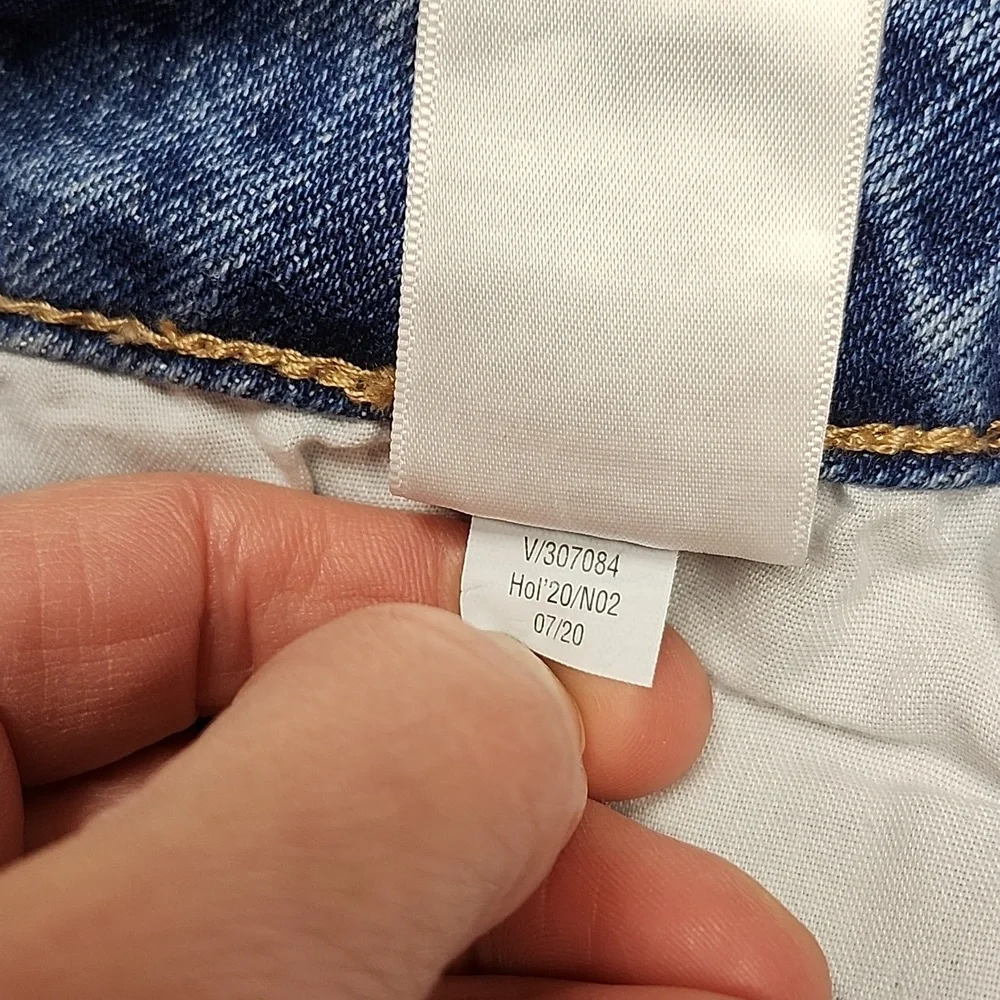 Old Navy Women's High-Rise O.G. Straight Leg Jeans - Size 0 Blue - Picture 5 of 10